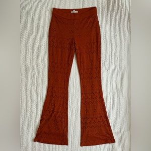 American Eagle flare patterned pants